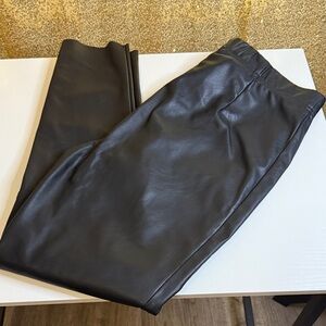 H&M Black Leather Pants size 14